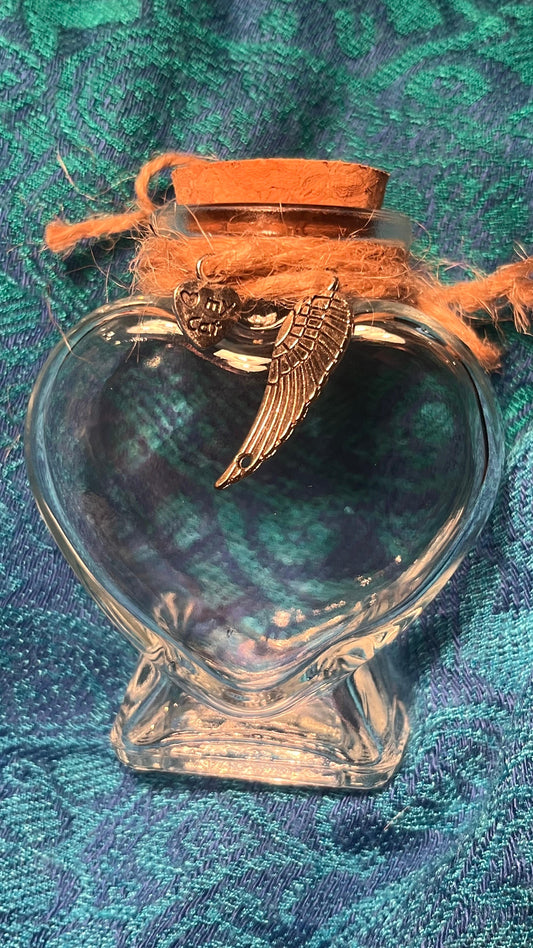 Herz-Glas Andenken - Personalisiert mit Gravur