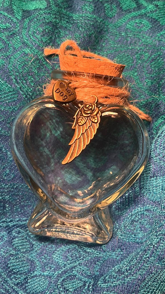 Herz-Glas Andenken - Personalisiert mit Gravur