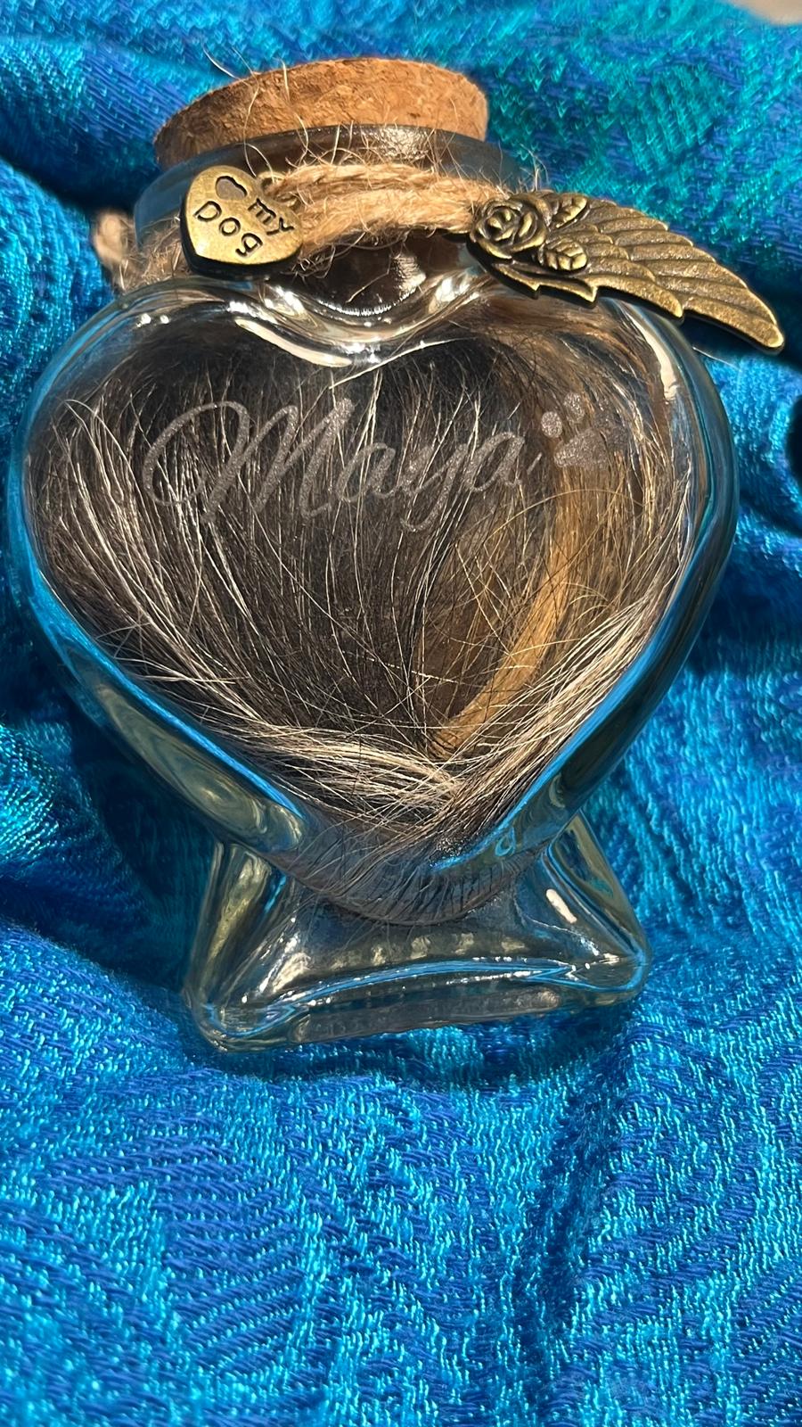 Herz-Glas Andenken - Personalisiert mit Gravur